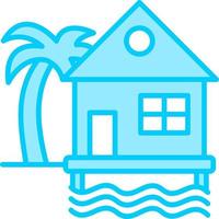 Beach House Vector Icon