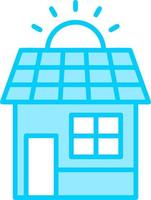 Solar House Vector Icon