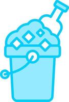 Ice Bucket Vector Icon