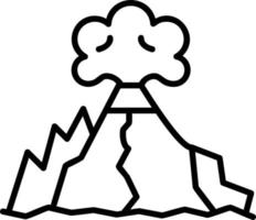 icono de vector de volcán