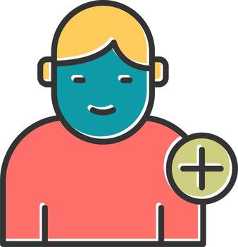 agregar icono de vector de usuario