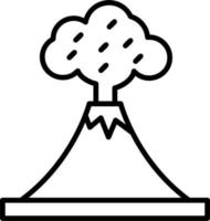 icono de vector de volcán