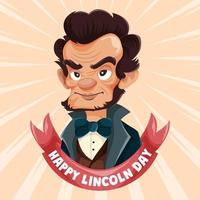 Abrahán Lincoln dibujos animados retrato concepto vector
