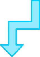 Zigzag Arrow Vector Icon
