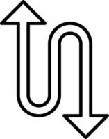 Zigzag Arrow Vector Icon
