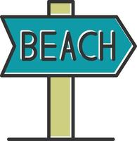 Beach Direction Vector Icon