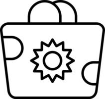 Beach Bag Vector Icon