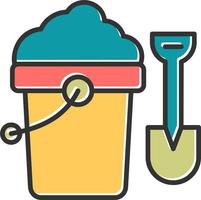 Sand Bucket Vector Icon