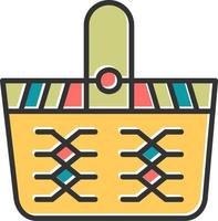 Picnic Basket Vector Icon