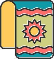 Beach Towel Vector Icon