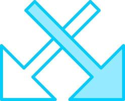 intersecarse vector icono