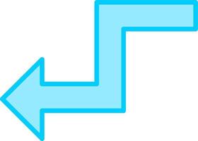 Zigzag Arrow Vector Icon