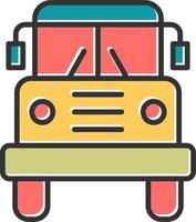 icono de vector de autobús escolar