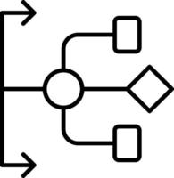 icono de vector de diagrama de flujo