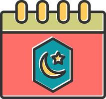 Ramadán calendario vector icono