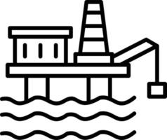 Oil Platform Vector Icon