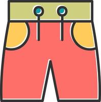 traje de baño pantalones cortos vector icono