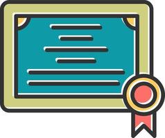 icono de vector de certificado