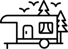 Camping Trailer Vector Icon