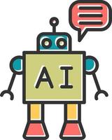 icono de vector de chatbot