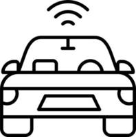 icono de vector de coche autónomo