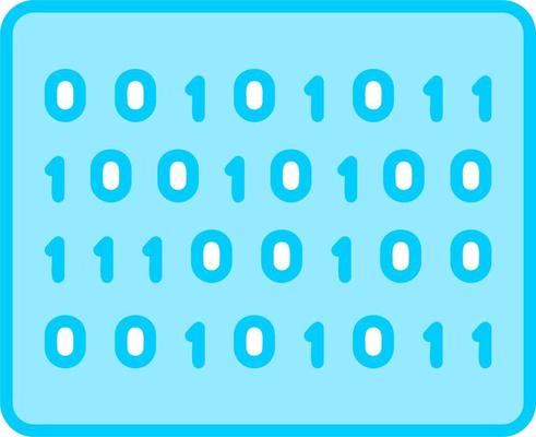 Binary Code Vector Icon