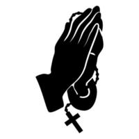 Praying Hands With Rosary Cut Out