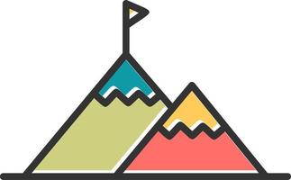 Success Mountain Vector Icon