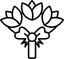 icono de vector de ramo de flores