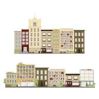 A set of two city streets vector