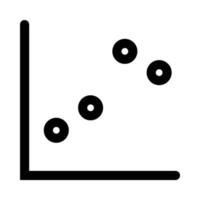 Dot chart icon for visualizing data in graphical form vector