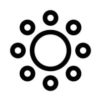 Group or team icon with a large circle surrounded by small circles vector