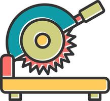 Metal Cutting Machine Vector Icon