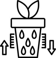 Water Level in plant Vector Icon