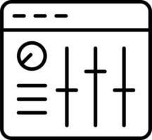 sonido mezclador vector icono