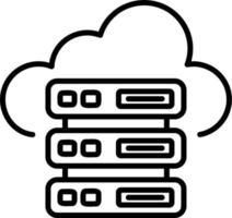 Cloud Server Vector Icon