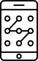 Mobile Pattern Lock Vector Icon