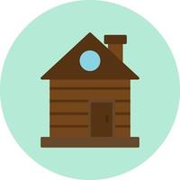 Wood Cabin Vector Icon