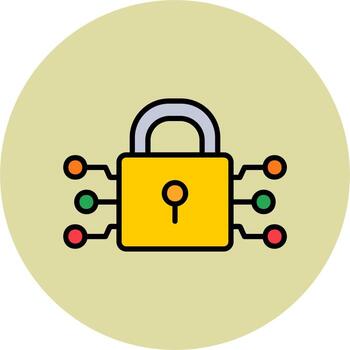 icono de vector de cifrado de datos