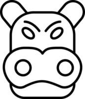 Hippo Vector Icon