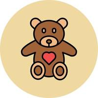 icono de vector de oso de peluche