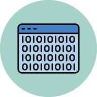 icono de vector de código binario