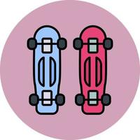 icono de vector de longboard