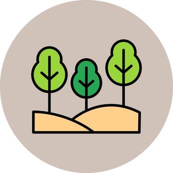 icono de vector de árboles