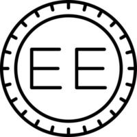Estonia marcar código vector icono