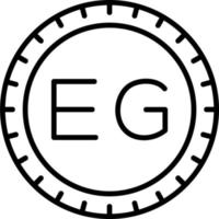 Egipto marcar código vector icono