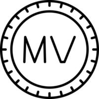 Maldives Dial code Vector Icon