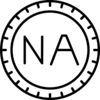 Namibia marcar código vector icono