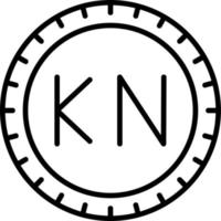 Santo kitts y nevis marcar código vector icono