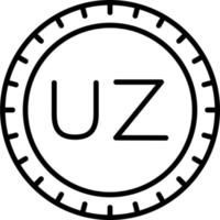 Uzbekistán marcar código vector icono